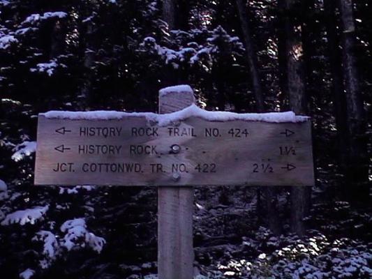 History Rock trail sign.
