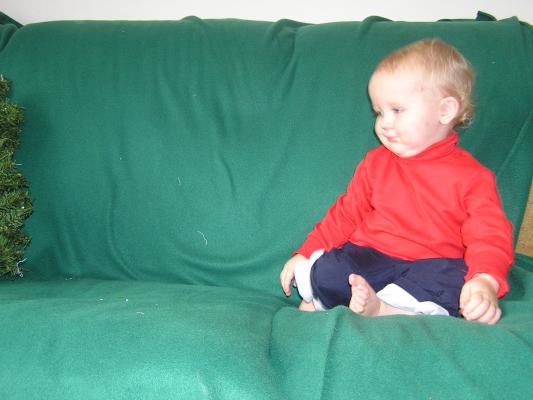 Noah has cleaned the couch.