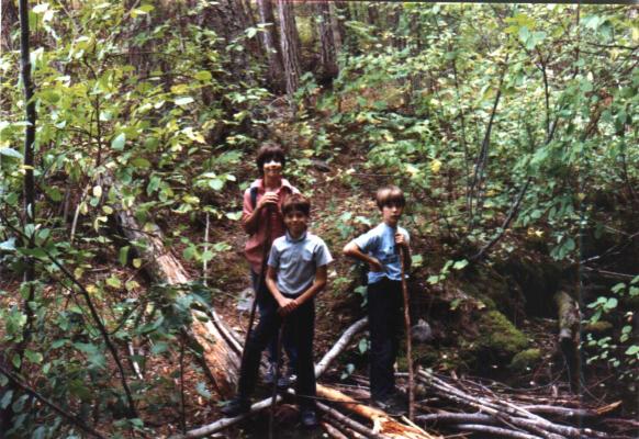 Eder boys by the Clark Fork in the late 80s