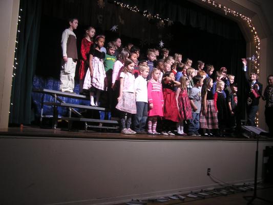 Andrea's class is ready to sing