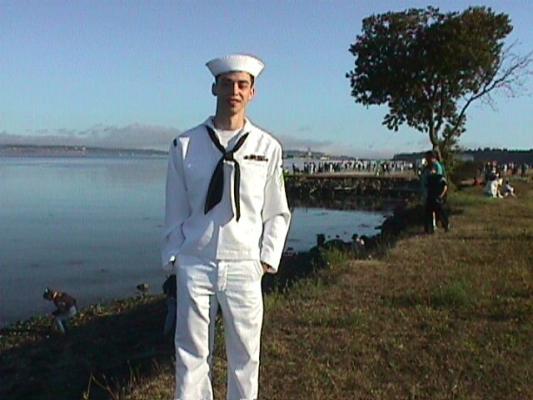 Michael in his dress whites