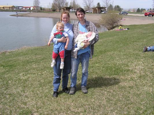 Family portrait at East Gallatin Recreation Area.