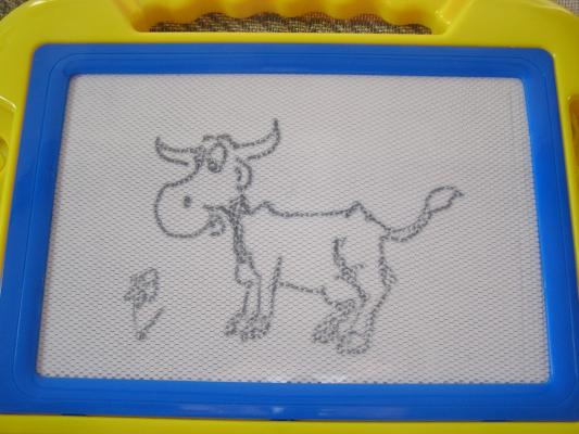 Grandpa drew a cow.