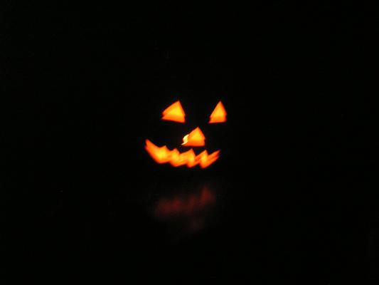 We decided to turn out the lights even though
Myke had finished pureeing the pumpkin.