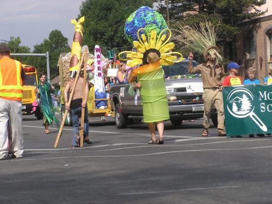 Sweet Pea Festival Parade. People in Animal costumes