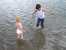 Noah and Malia in the water. thumb