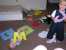 Sarah and Noah play with the foam letters. thumb