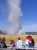 Noah, Sarah, David, Cindy, Malia, and Mike watch Old Faithful. thumb