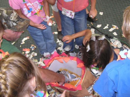 The VBS volcano at GVCC.