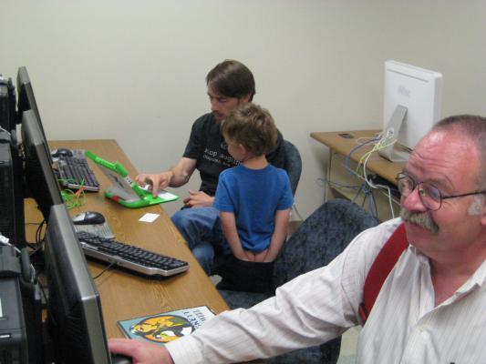 David and Noah went to the BLUG (Bozeman Linux Users Group) meeting.
We were learning about the OLPC (One Laptop Per Child).