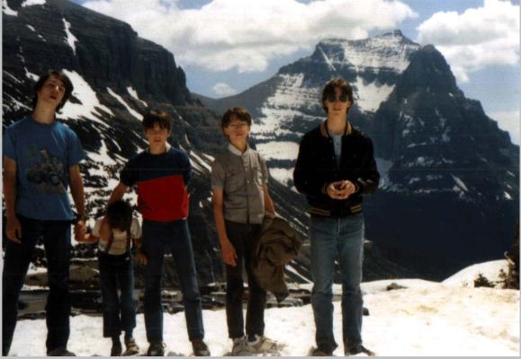 Eder boys in late 80s at Glacier Park