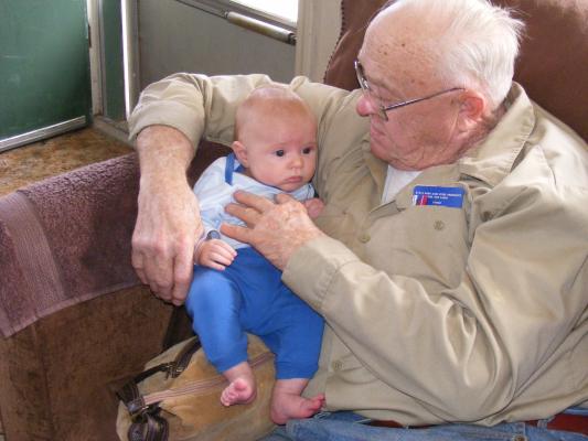 Grandpa Jack McElwee hold Joshua