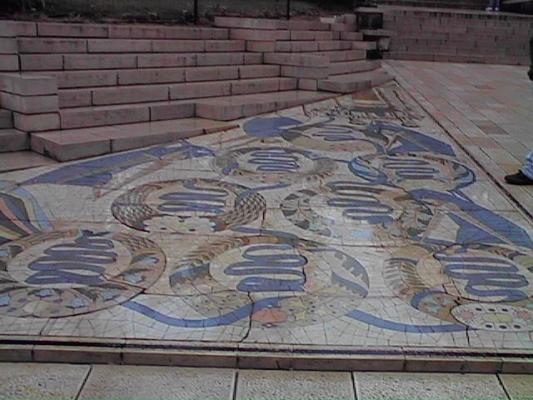 Mosaic in the Church of the Beattitudes