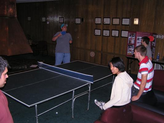 Toby and Jordan play air ping pong