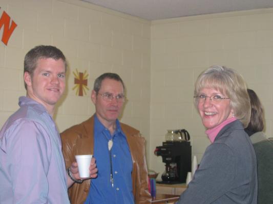 Jerod Hobeck, Chuck Willet, Patsy Hobeck  from St. Ig. Christian Church