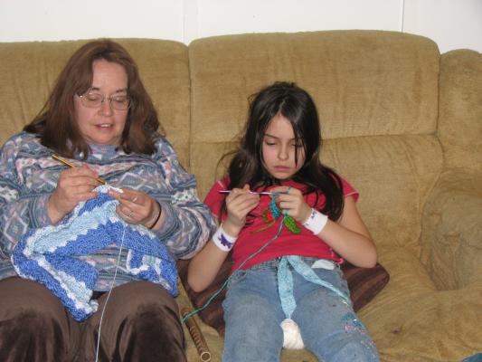Bea and Malia crochet