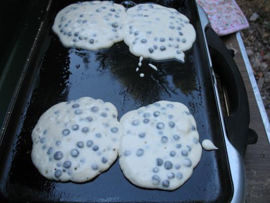 Huckleberry pancakes.