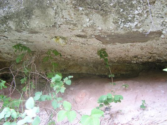 Small limestone cave.