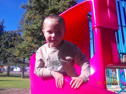 Joshua at the Belgrade park .