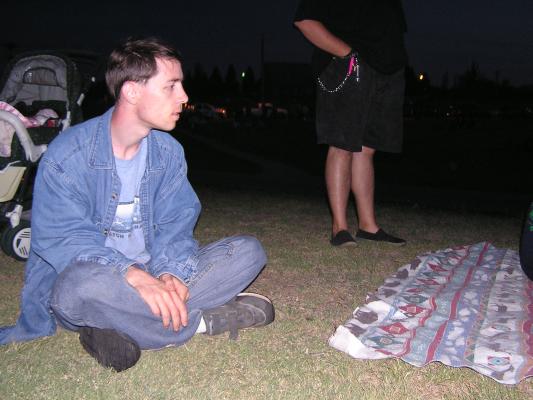 David waits for the fireworks to start.