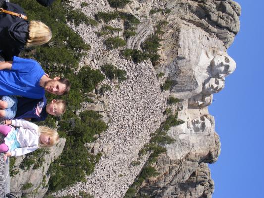 David, Noah and Sarah at Mt. Rushmore