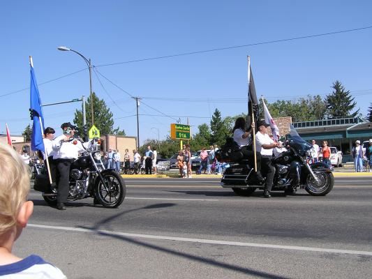 More motorcycles in the Sweet Pea Festival Parade.