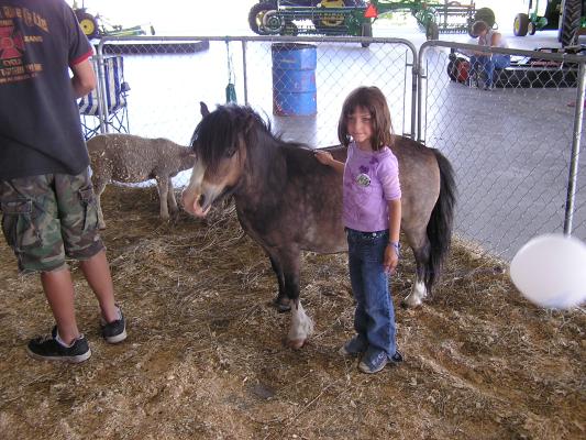 Andrea with a little pony.