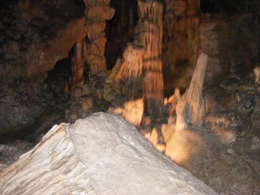 Columns at the Lewis and Clark Caverns.