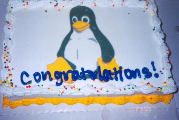 Tux on the cake