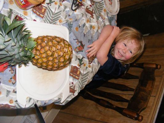 Sarah wanted a pineapple.