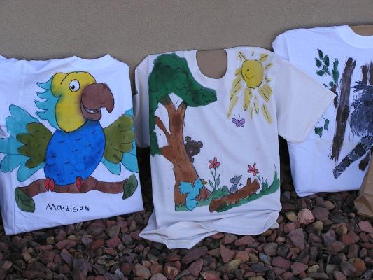 Shirts painted for VBS.