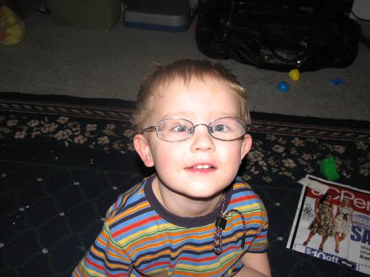 Noah with his glasses.