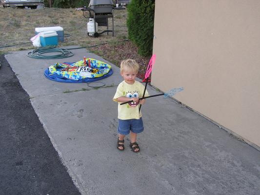 Noah really enjoyed the bubble wands.