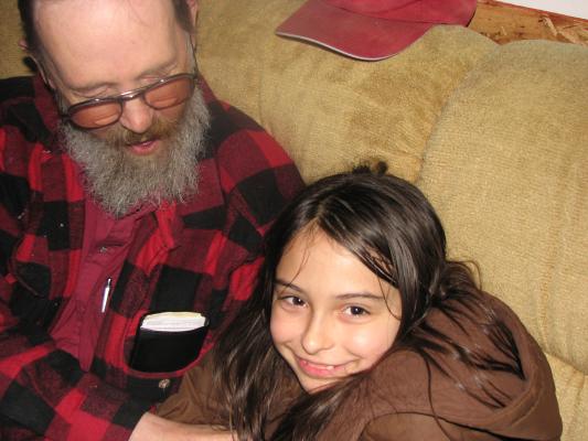 Malia with grandpa