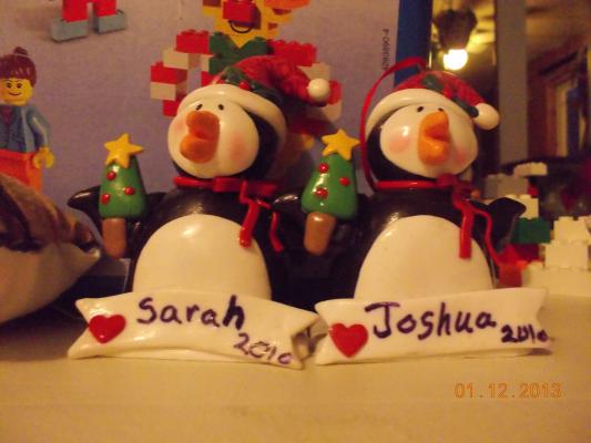 Sarah and Joshua. or penguins.