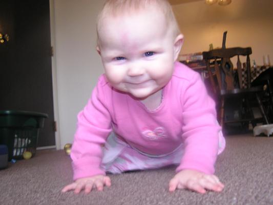 Sarah is happy to be such a good crawler.