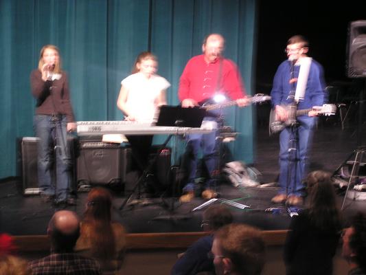 The Band leads Worship.