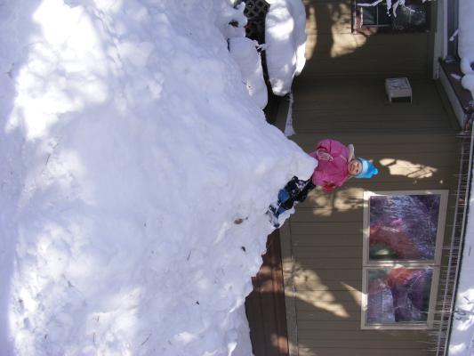 Sarah on a snowhill.